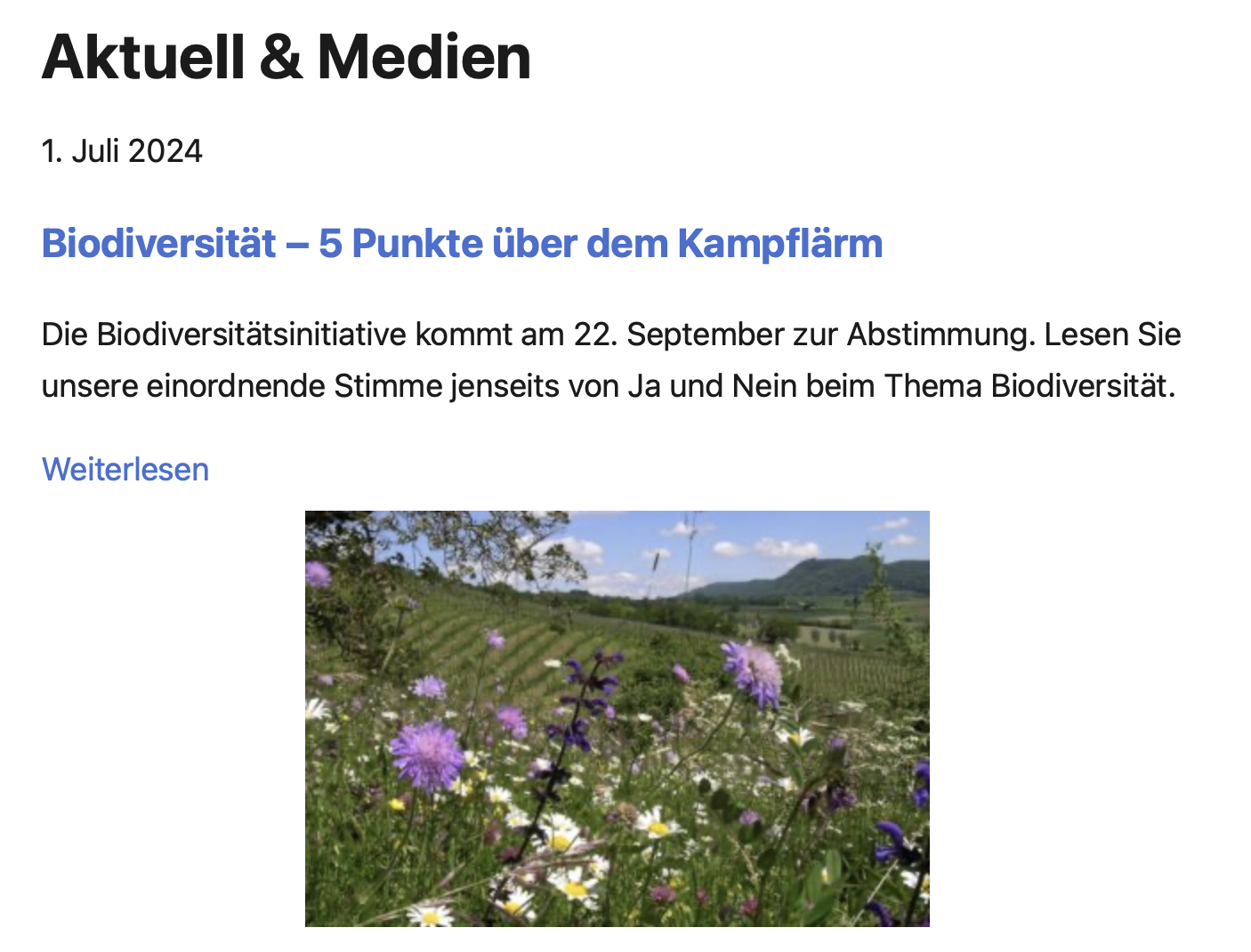 Medienmitteilung der Agrarallianz / Communiqué de presse.